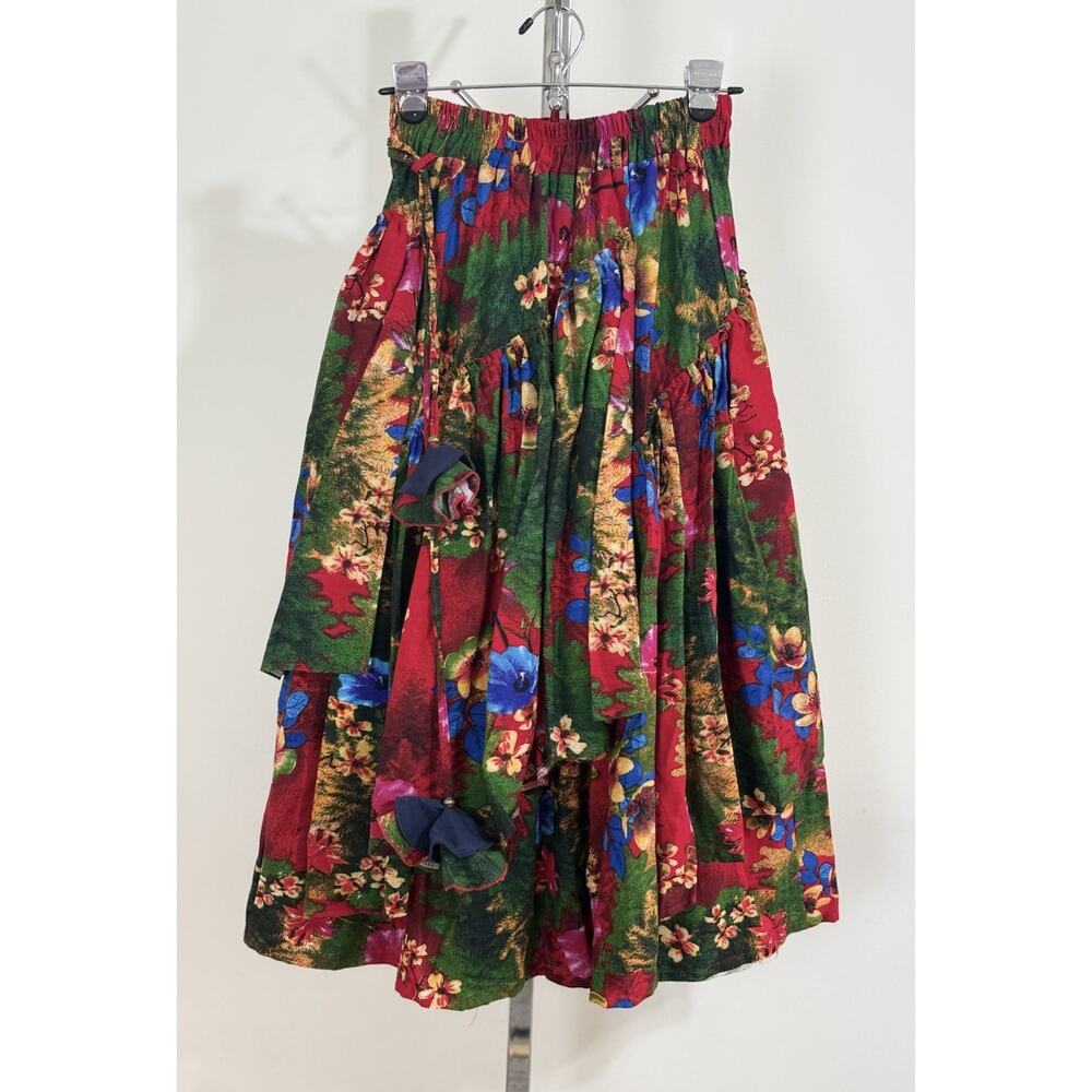 Vintage Women’s Maxi Skirt Floral Boho Layered Festival Whimsigoth Size XS NWT - Picture 3 of 12